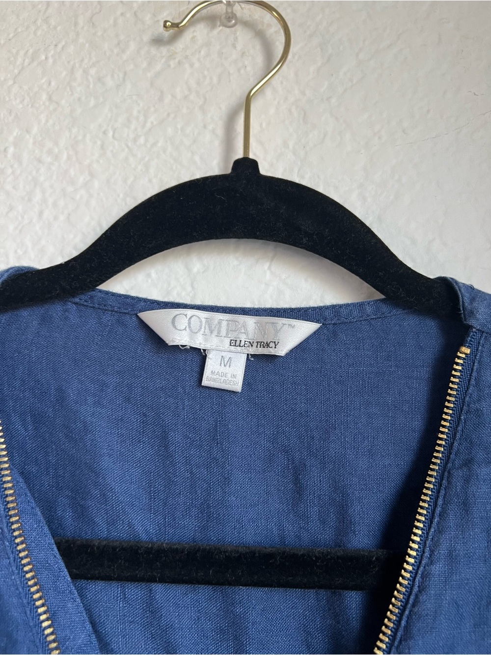 Ellen Tracy Roll Tab Linen Blouse - Picture 3 of 5